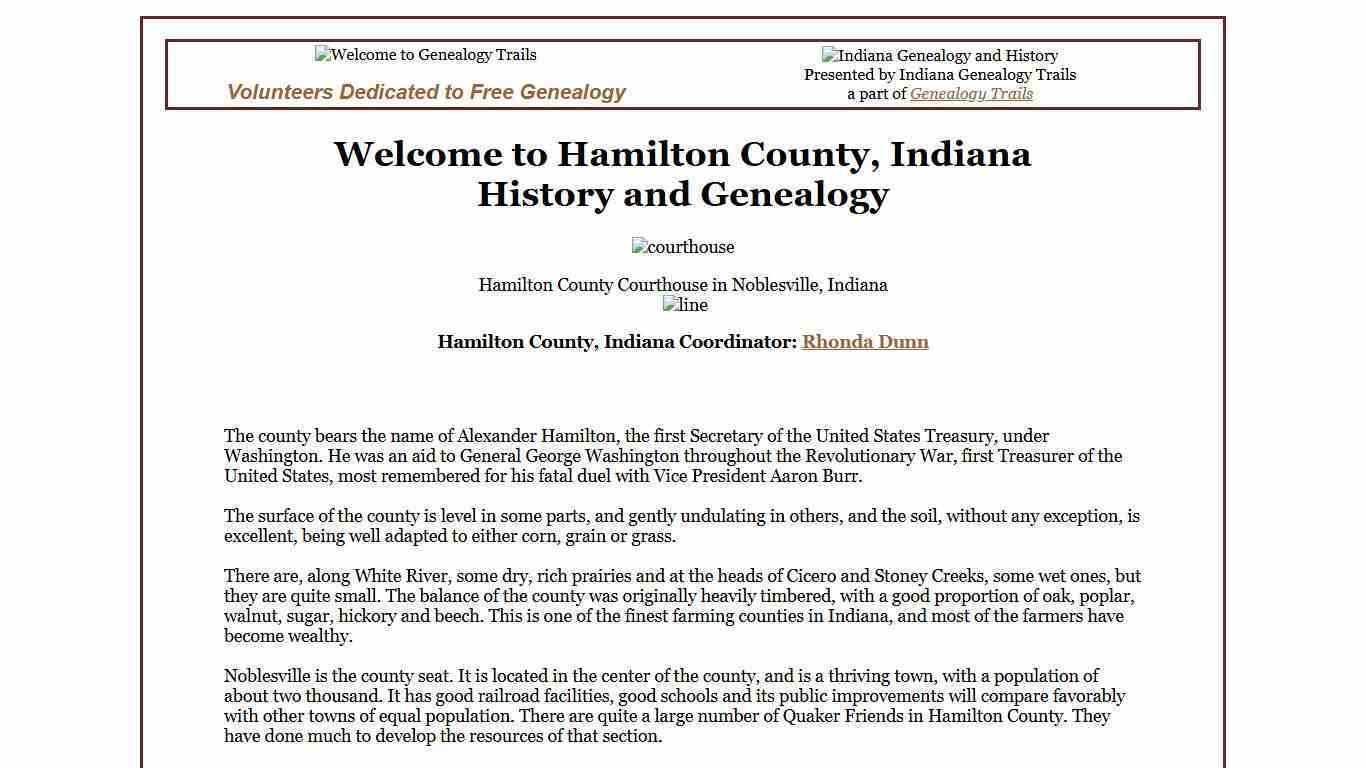 Hamilton County, Indiana Records for Researching Family Ancestry